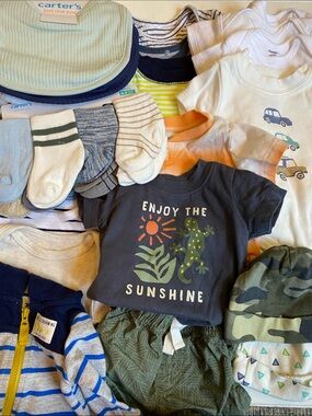 40 pc Bundle of Mixed Baby Boy Clothes 0-3 Some Carter's, Gerber #60